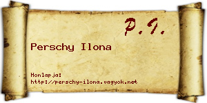 Perschy Ilona névjegykártya
